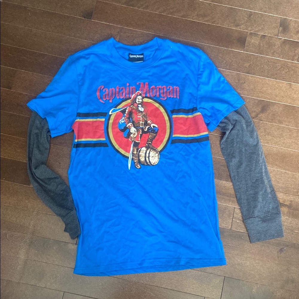 Captain Morgan Blue Long Sleeve T-Shirt